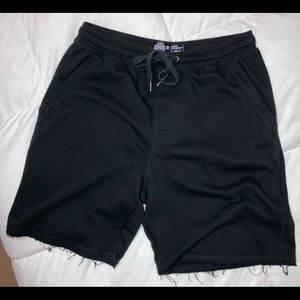 Joe’s jeans men’s essential cotton terry cloth black shorts size LARGE.